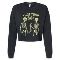 I Got Your Back Halloween Skeleton Skull Sarcastic Cropped Pullover Crew