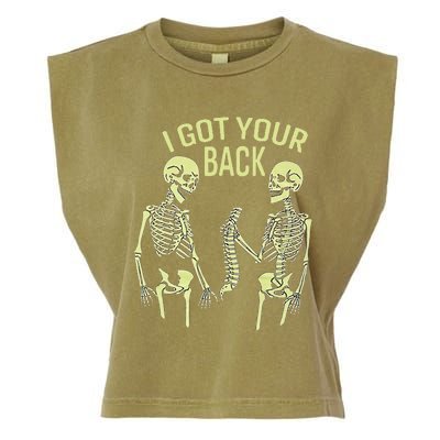 I Got Your Back Halloween Skeleton Skull Sarcastic Garment-Dyed Women's Muscle Tee