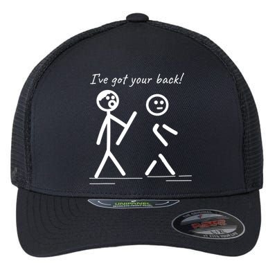 I Got Your Back Stick Figure Friendship Sarcasm Teens Funny Flexfit Unipanel Trucker Cap