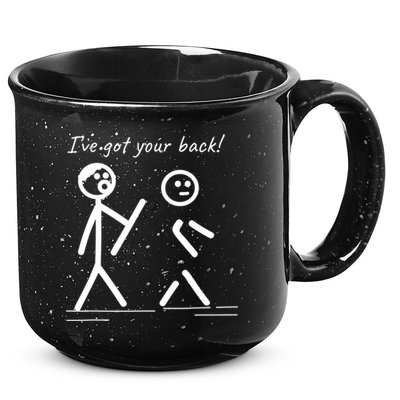 I Got Your Back Stick Figure Friendship Sarcasm Teens Funny 15oz Campfire Ceramic Mug