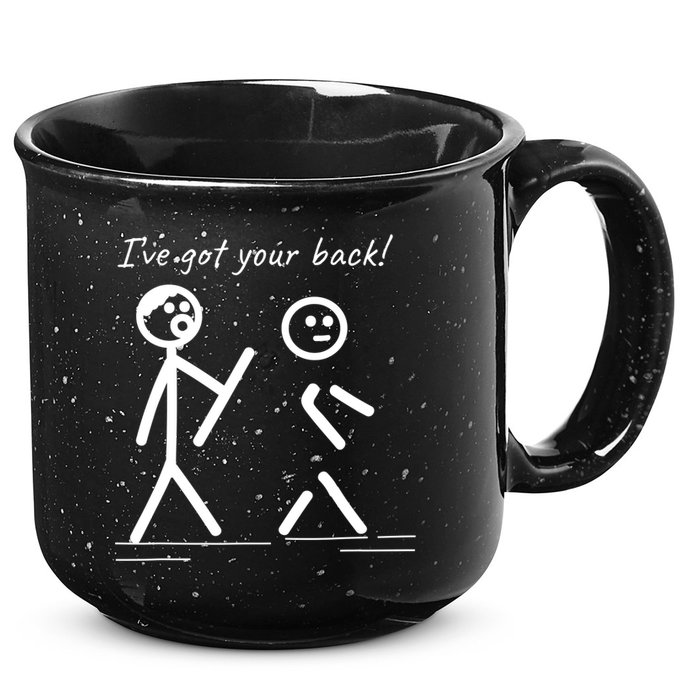 I Got Your Back Stick Figure Friendship Sarcasm Teens Funny 15oz Campfire Ceramic Mug