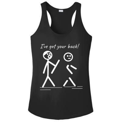 I Got Your Back Stick Figure Friendship Sarcasm Teens Funny Ladies PosiCharge Competitor Racerback Tank
