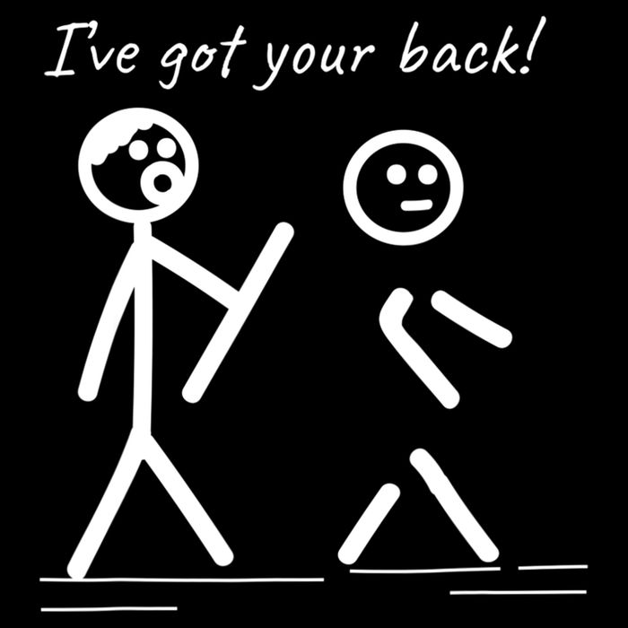 I Got Your Back Stick Figure Friendship Sarcasm Teens Funny Wool Snapback Cap