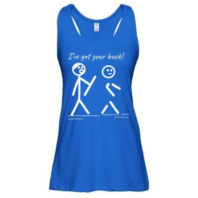 I Got Your Back Stick Figure Friendship Sarcasm Teens Funny Ladies Essential Flowy Tank