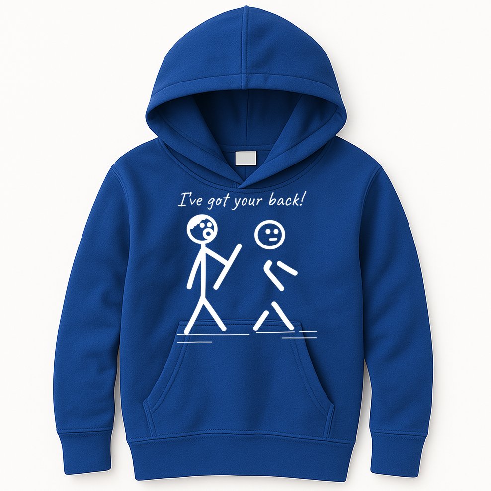 I Got Your Back Stick Figure Friendship Sarcasm Teens Funny Kids Hoodie