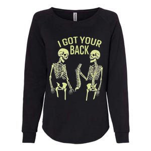 I Got Your Back Halloween Skeleton Skull Sarcastic Womens California Wash Sweatshirt