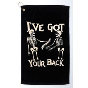 Ive Got Your Back Halloween Skeleton Skull And Platinum Collection Golf Towel