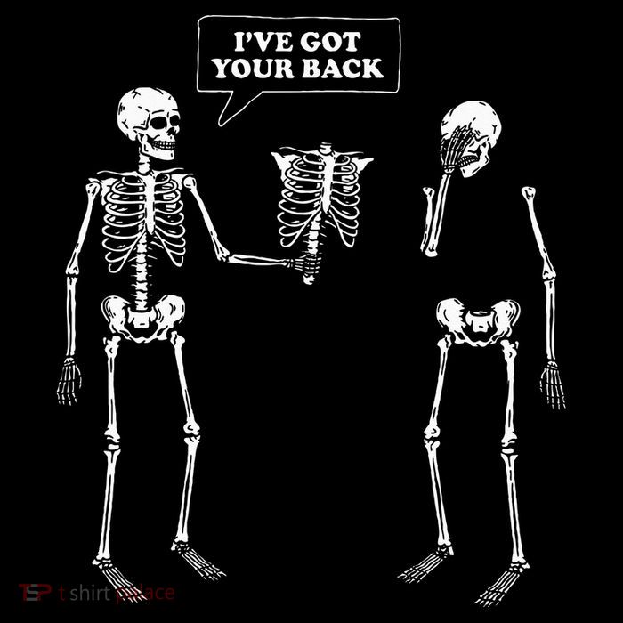 IVe Got Your Back Funny Skeleton Pun Sustainable Bucket Hat