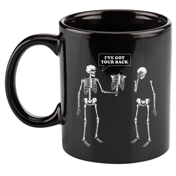 IVe Got Your Back Funny Skeleton Pun 11oz C Handle Ceramic Mug