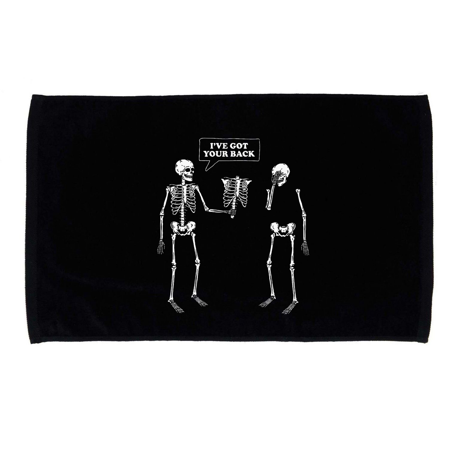 IVe Got Your Back Funny Skeleton Pun Microfiber Hand Towel