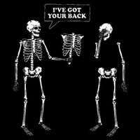 IVe Got Your Back Funny Skeleton Pun Short Acrylic Beanie