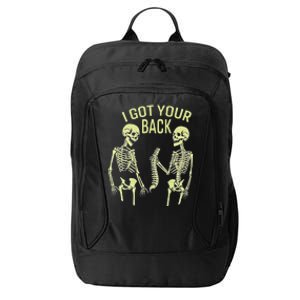 I Got Your Back Halloween Skeleton Skull Sarcastic City Backpack