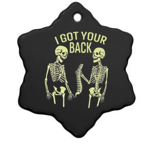 I Got Your Back Halloween Skeleton Skull Sarcastic Ceramic Star Ornament