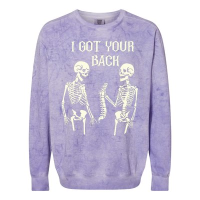 I Got Your Back Skeleton Colorblast Crewneck Sweatshirt