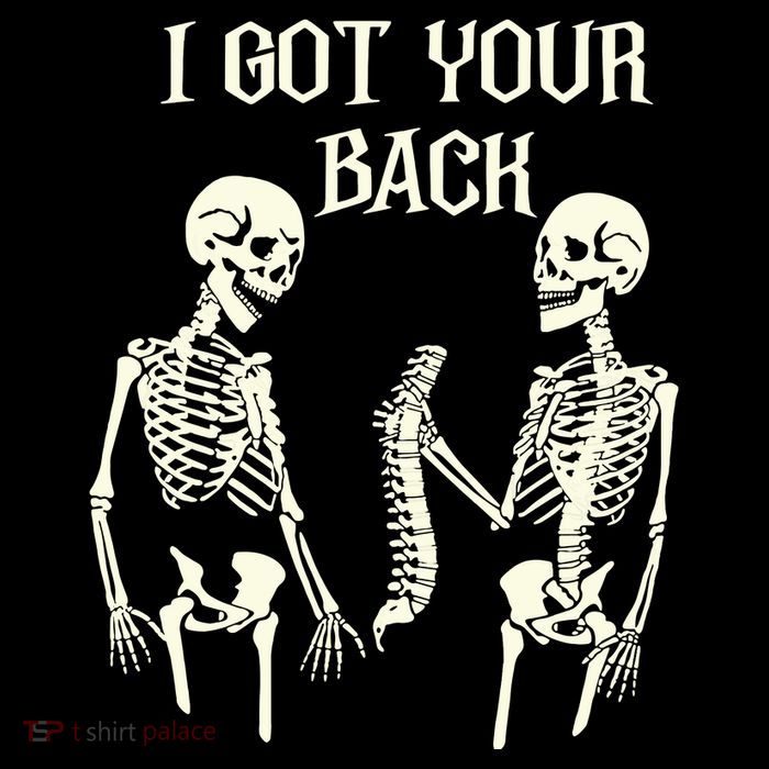 I Got Your Back Skeleton Flat Bill Trucker Hat