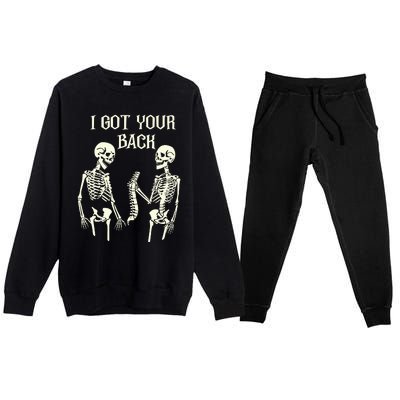 I Got Your Back Skeleton Premium Crewneck Sweatsuit Set