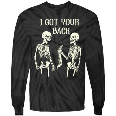 I Got Your Back Skeleton Tie-Dye Long Sleeve Shirt