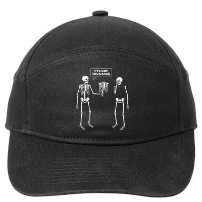 Ive Got Your Back Funny Skeleton Pun 7-Panel Snapback Hat