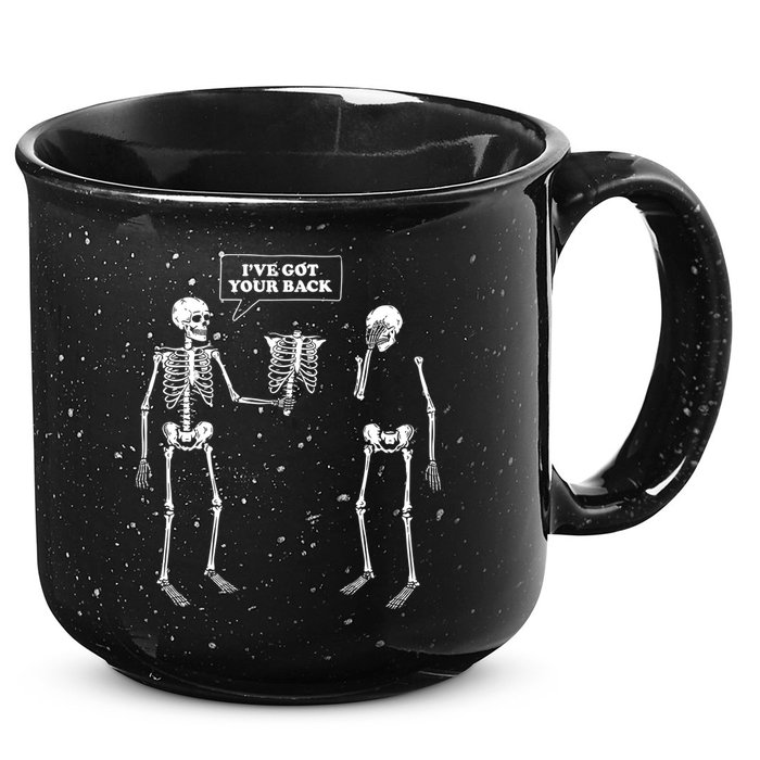 Ive Got Your Back Funny Skeleton Pun 15oz Campfire Ceramic Mug