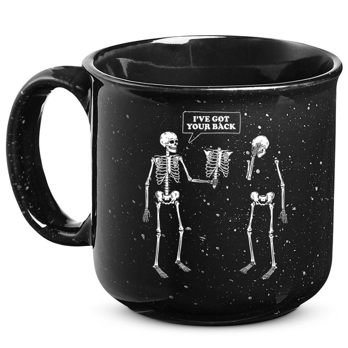 Ive Got Your Back Funny Skeleton Pun 15oz Campfire Ceramic Mug