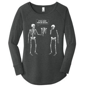 Ive Got Your Back Funny Skeleton Pun Women's Perfect Tri Tunic Long Sleeve Shirt