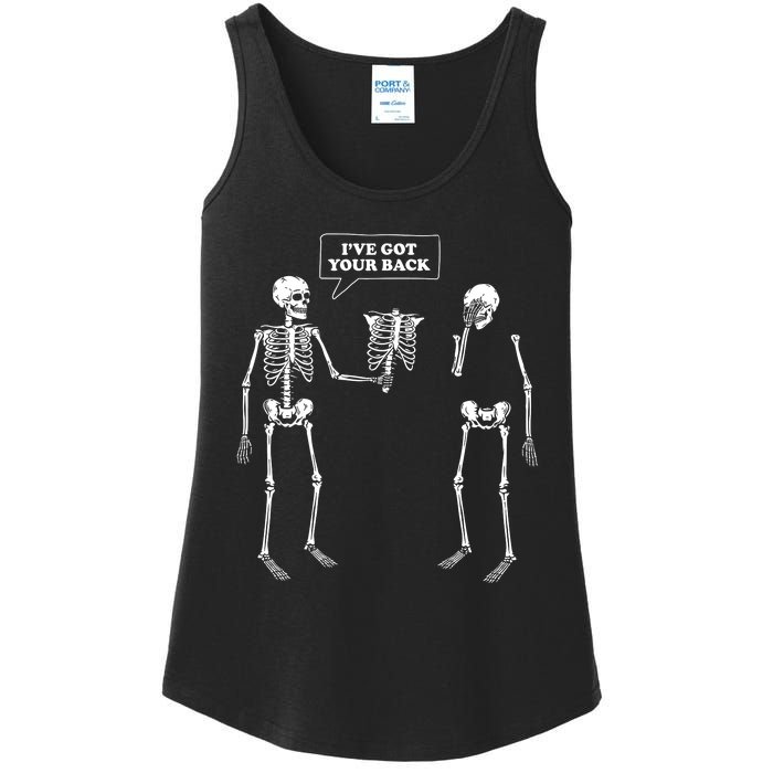 Ive Got Your Back Funny Skeleton Pun Ladies Essential Tank