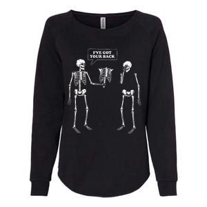 Ive Got Your Back Funny Skeleton Pun Womens California Wash Sweatshirt