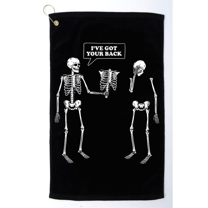 Ive Got Your Back Funny Skeleton Pun Golf Towel