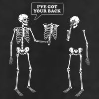 Ive Got Your Back Funny Skeleton Pun Golf Towel