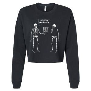 Ive Got Your Back Funny Skeleton Pun Cropped Pullover Crew