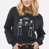 Ive Got Your Back Funny Skeleton Pun Cropped Pullover Crew