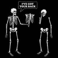 Ive Got Your Back Funny Skeleton Pun Cropped Pullover Crew