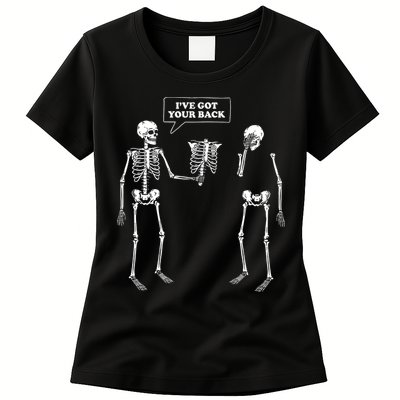 Ive Got Your Back Funny Skeleton Pun Womens T-Shirt