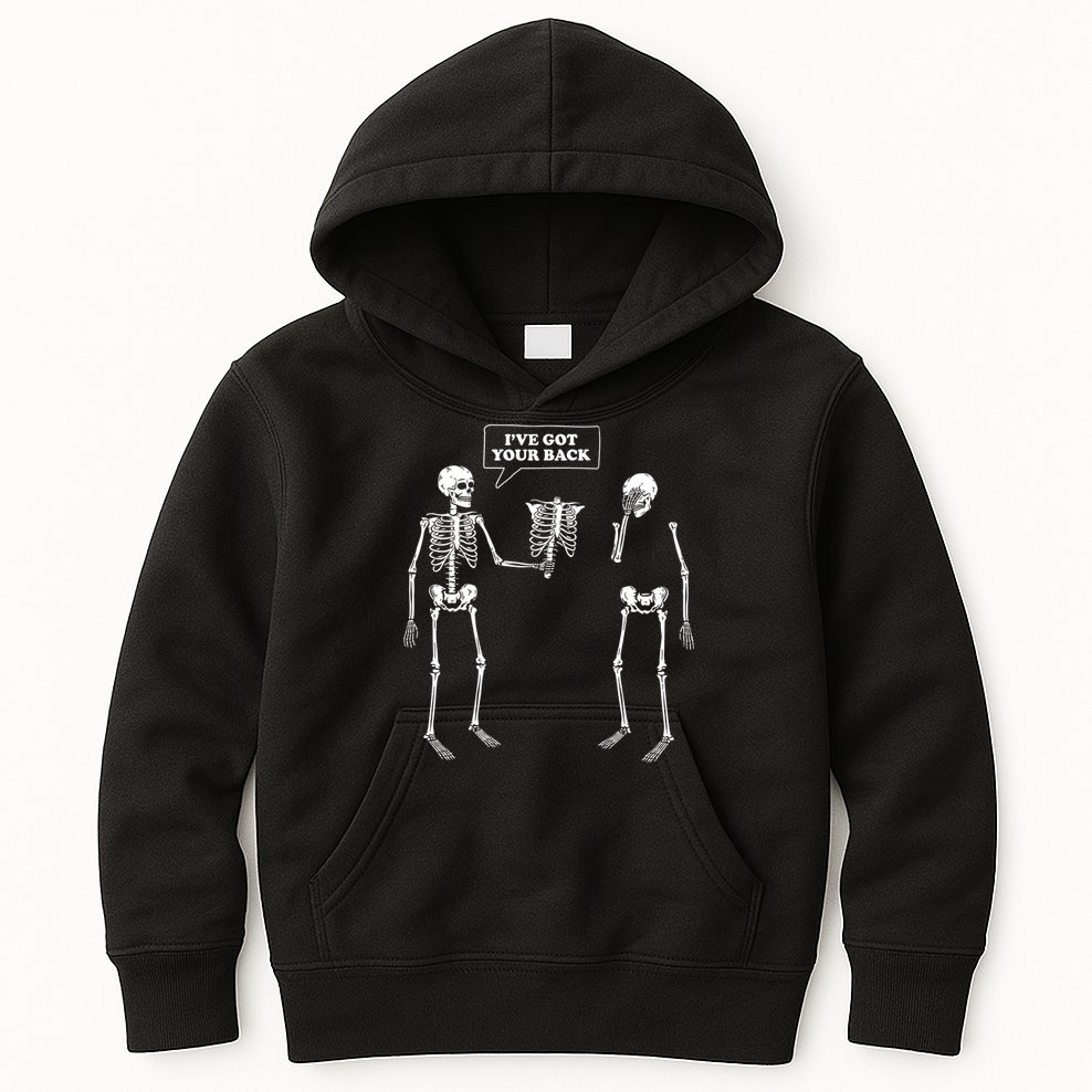 Ive Got Your Back Funny Skeleton Pun Kids Hoodie