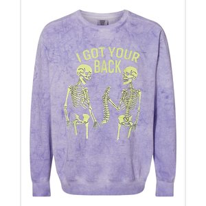 I Got Your Back Halloween Skeleton Skull Sarcastic Colorblast Crewneck Sweatshirt