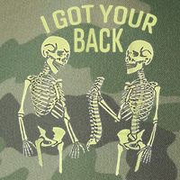 I Got Your Back Halloween Skeleton Skull Sarcastic Legacy Tie Dye Trucker Hat