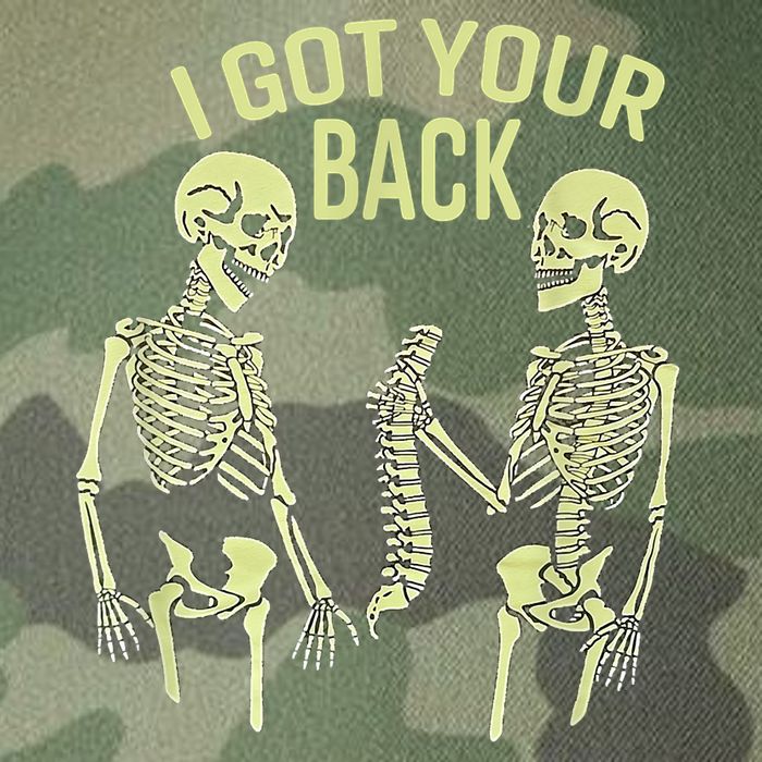 I Got Your Back Halloween Skeleton Skull Sarcastic Legacy Tie Dye Trucker Hat