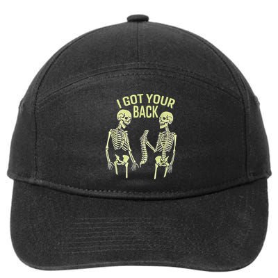 I Got Your Back Halloween Skeleton Skull Sarcastic 7-Panel Snapback Hat