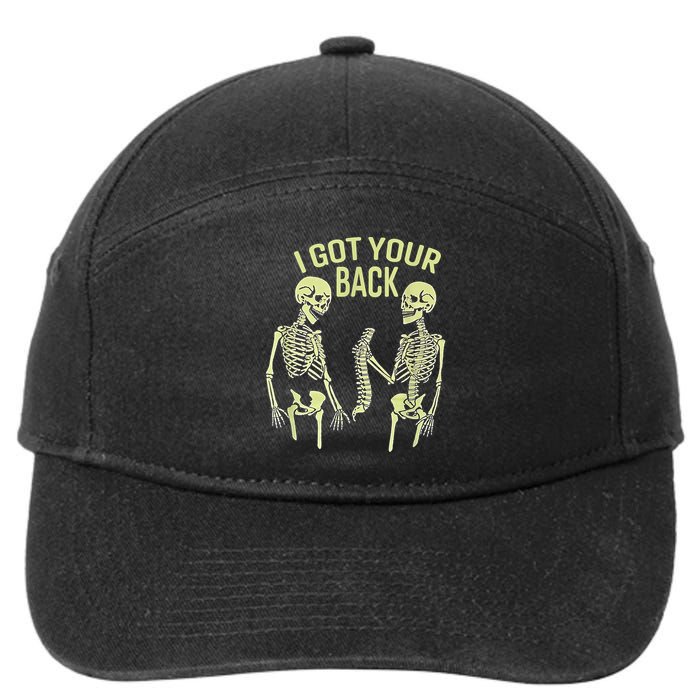 I Got Your Back Halloween Skeleton Skull Sarcastic 7-Panel Snapback Hat