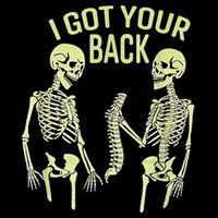 I Got Your Back Halloween Skeleton Skull Sarcastic 7-Panel Snapback Hat