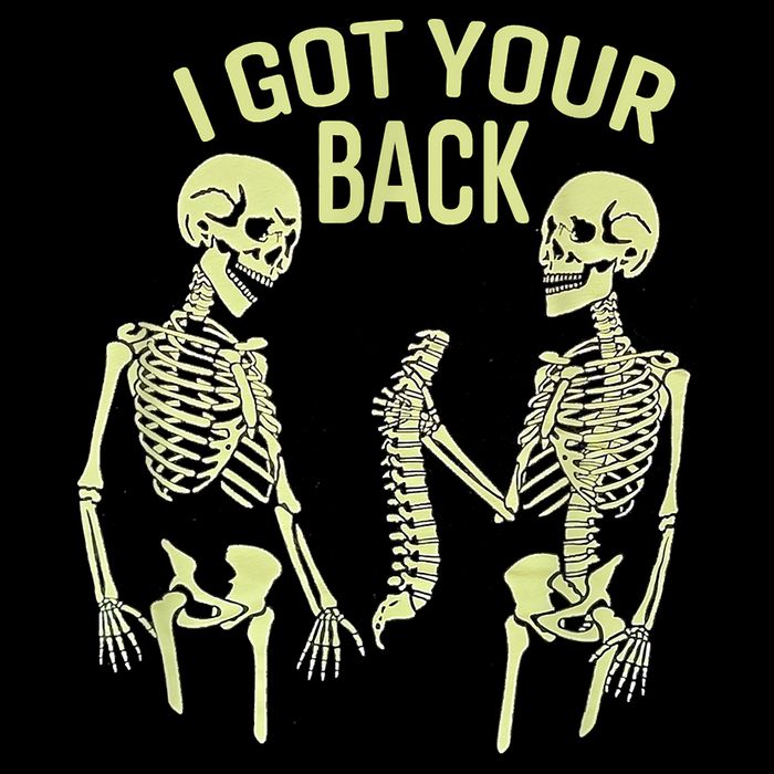I Got Your Back Halloween Skeleton Skull Sarcastic 7-Panel Snapback Hat