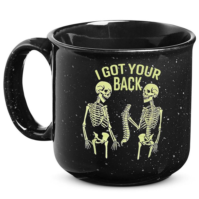 I Got Your Back Halloween Skeleton Skull Sarcastic 15oz Campfire Ceramic Mug