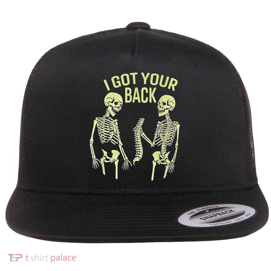 I Got Your Back Halloween Skeleton Skull Sarcastic Flatbill Hat