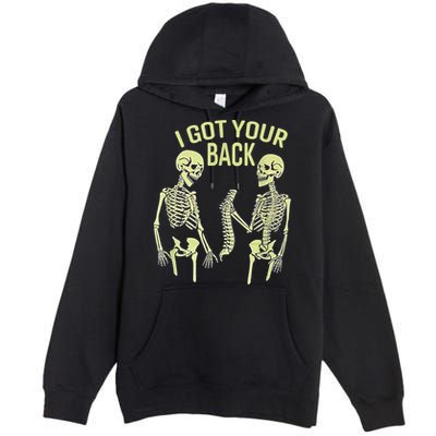 I Got Your Back Halloween Skeleton Skull Sarcastic Premium Pullover Hoodie