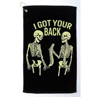 I Got Your Back Halloween Skeleton Skull Sarcastic Golf Towel