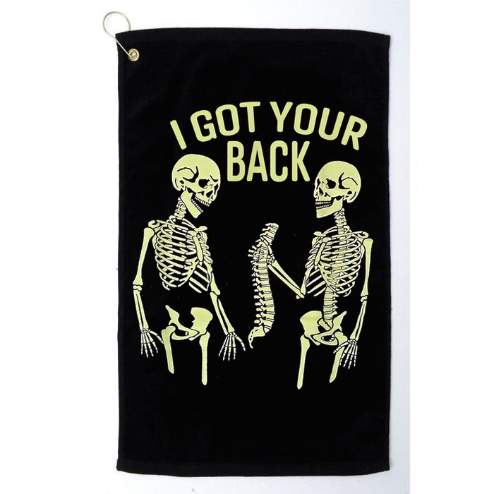 I Got Your Back Halloween Skeleton Skull Sarcastic Golf Towel