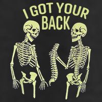 I Got Your Back Halloween Skeleton Skull Sarcastic Golf Towel