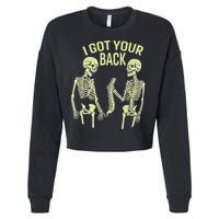 I Got Your Back Halloween Skeleton Skull Sarcastic Cropped Pullover Crew