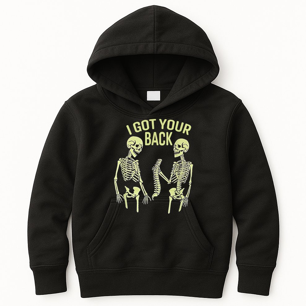 I Got Your Back Halloween Skeleton Skull Sarcastic Kids Hoodie