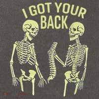 I Got Your Back Halloween Skeleton Skull Sarcastic Cotton Canvas Backpack
